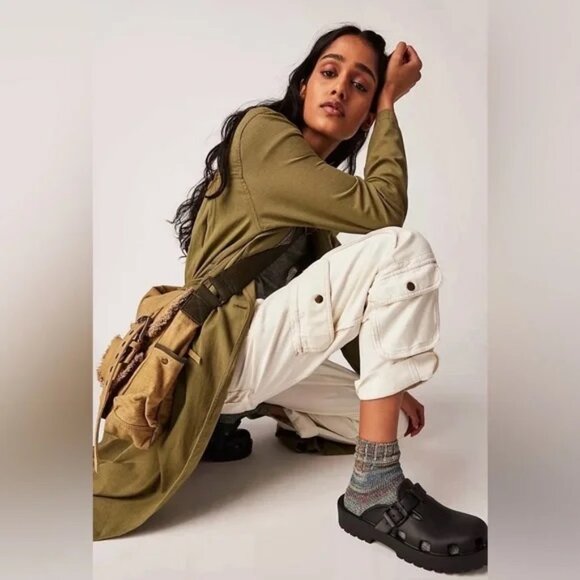 Free People Tahiti Herringbone Cargo Pants NWT - Picture 8 of 14